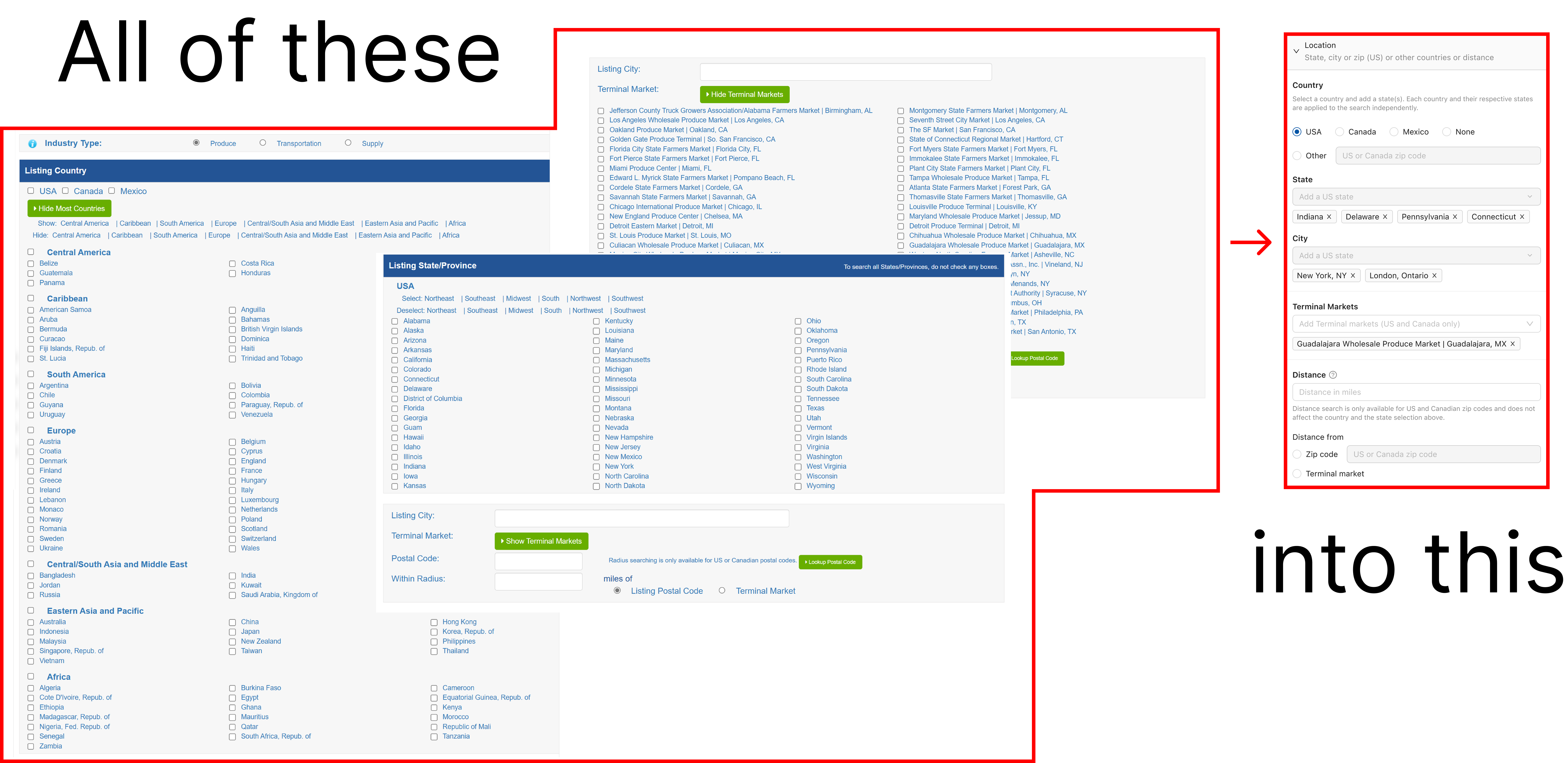 Reduce 3rd level unique navigation from 24 pages to a 3-single page action tool (90% reduction).